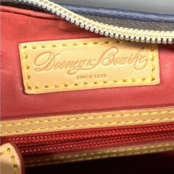 Dooney Bourke Navy Blue Pebble Grain Rebecca Hobo Bag - Picture 9 of 14